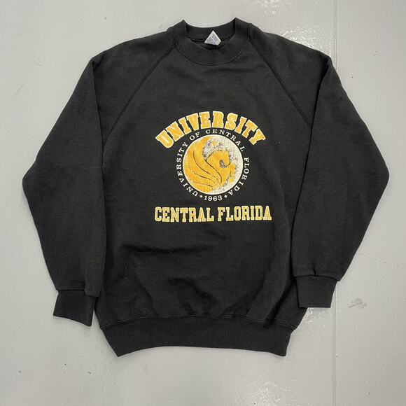 Vintage 80s University of Central Florida Black Sweatshirt - Picture 1 of 3